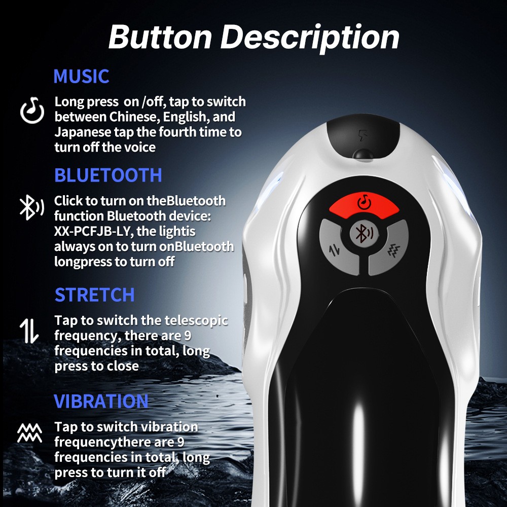 Bluetooth Automatic Male Masturbator Cup Telescopic Heating Stroker Lubricants