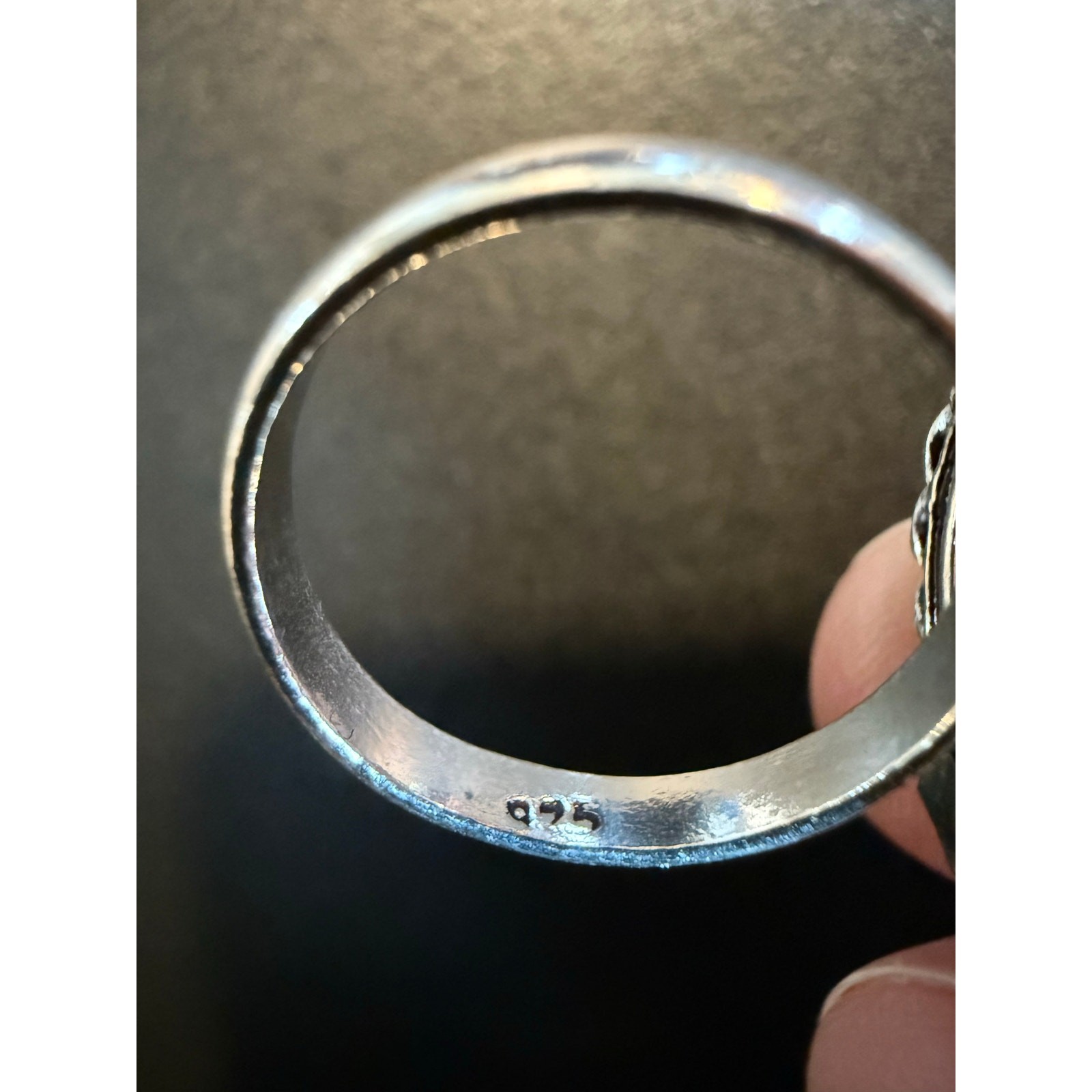 Rose Quartz 925 Silver Plated Ring Size 7.5
