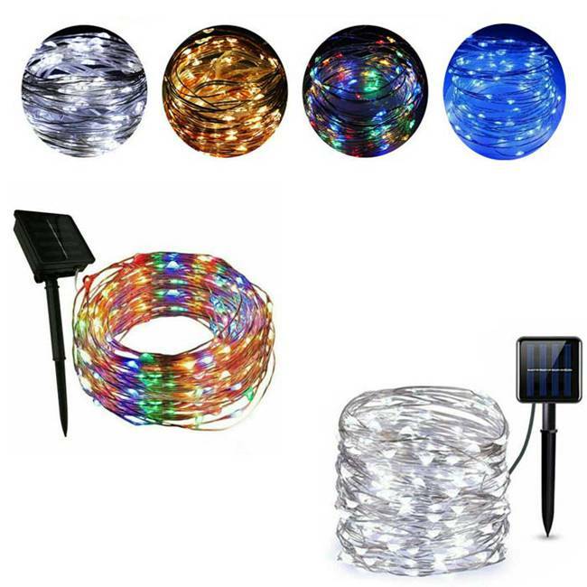 100/200/300 LEDs New Solar Powered Fairy Wire Lights String Copper Garden Patio