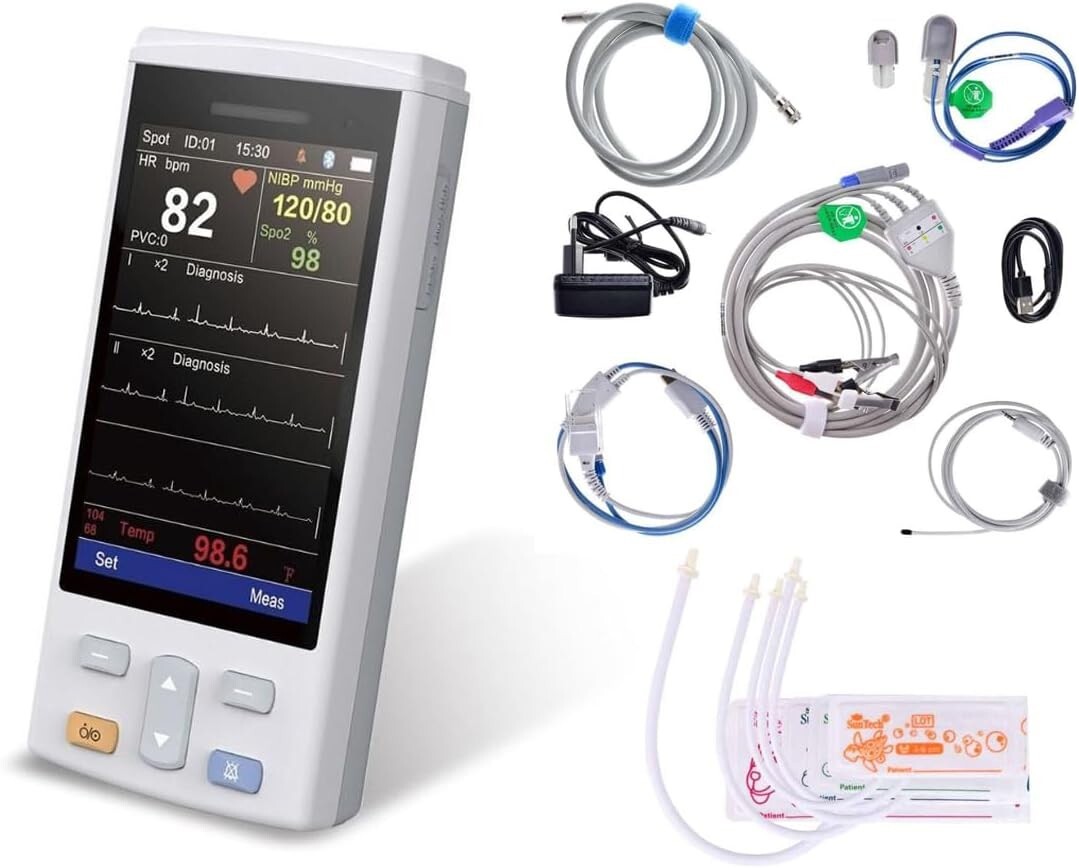 M6 4.3 inch Portable Veterinary Multiparameter Monitorfor DogsCatsand Horses etc