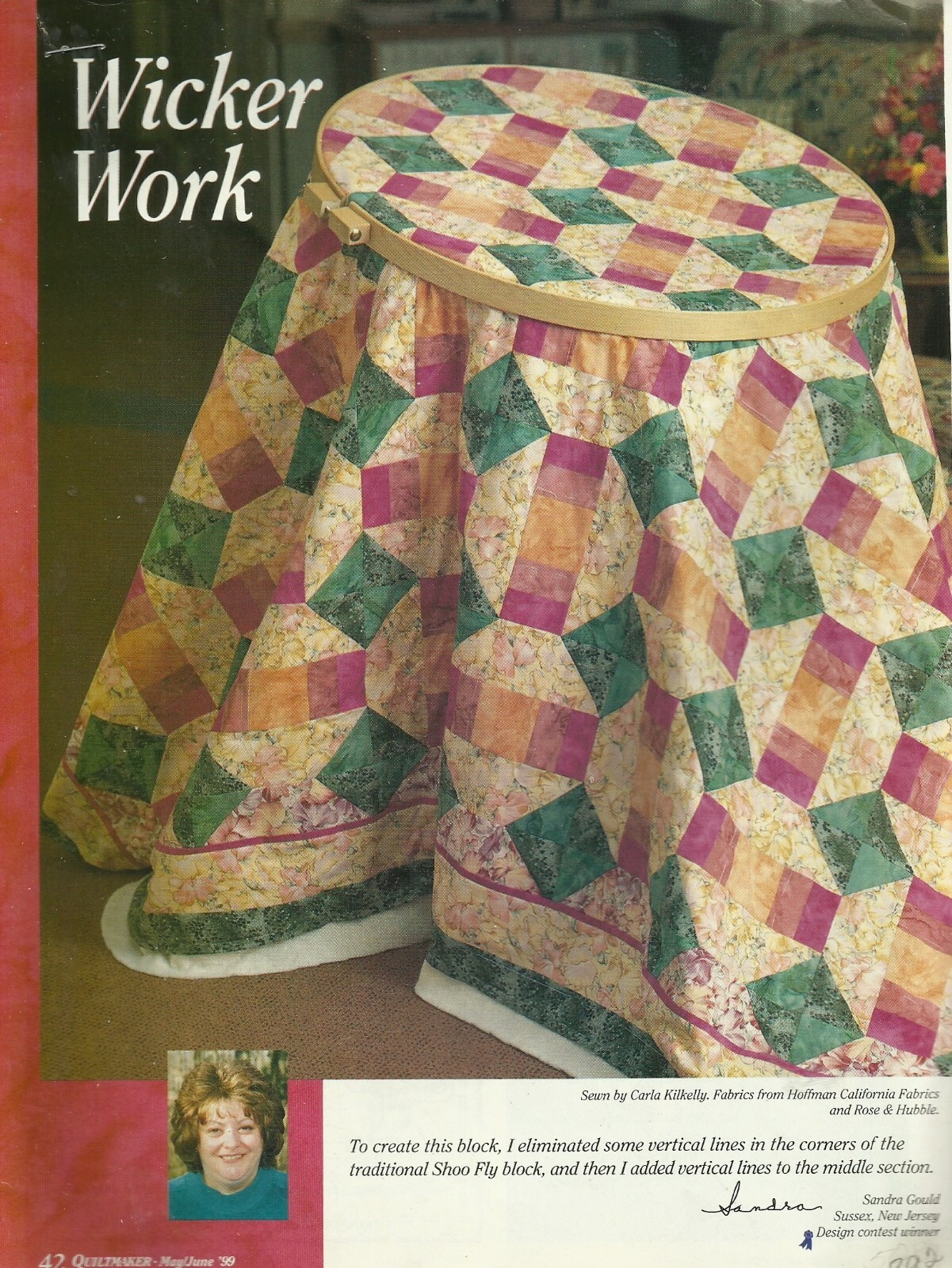 E0519  WICKER WORK  QUILT PATTERN/INSTRUCTIONS