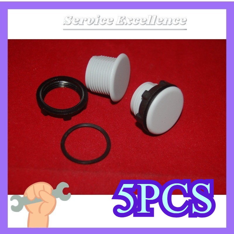 NEW 5X Plastic Circular Blanking Plug 22mm Fits ZB5-SZ3 Round Closing Plate Gray