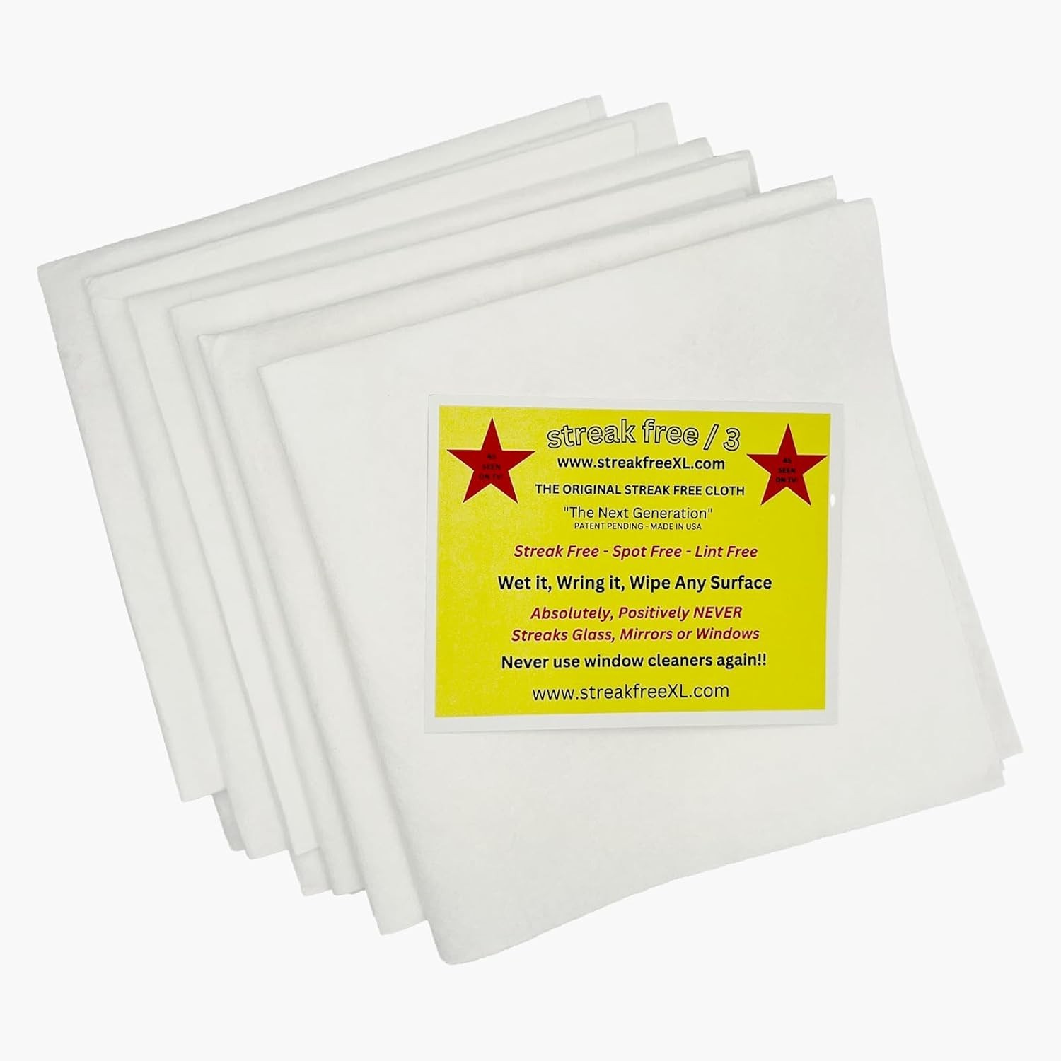 Streak Free MicroFiber Glass & Stainless Steel Cleaning Cloth - 12 Pack