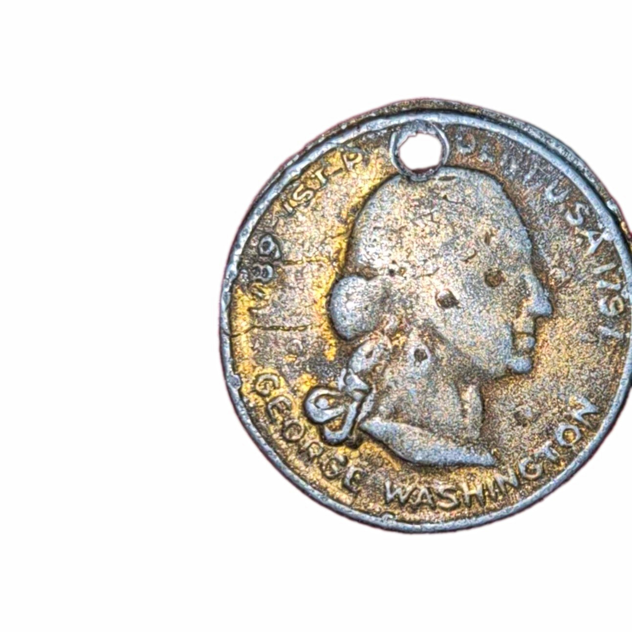 1967 Washington Quarter 25C Holed Business Strike Philadelphia Silver .800