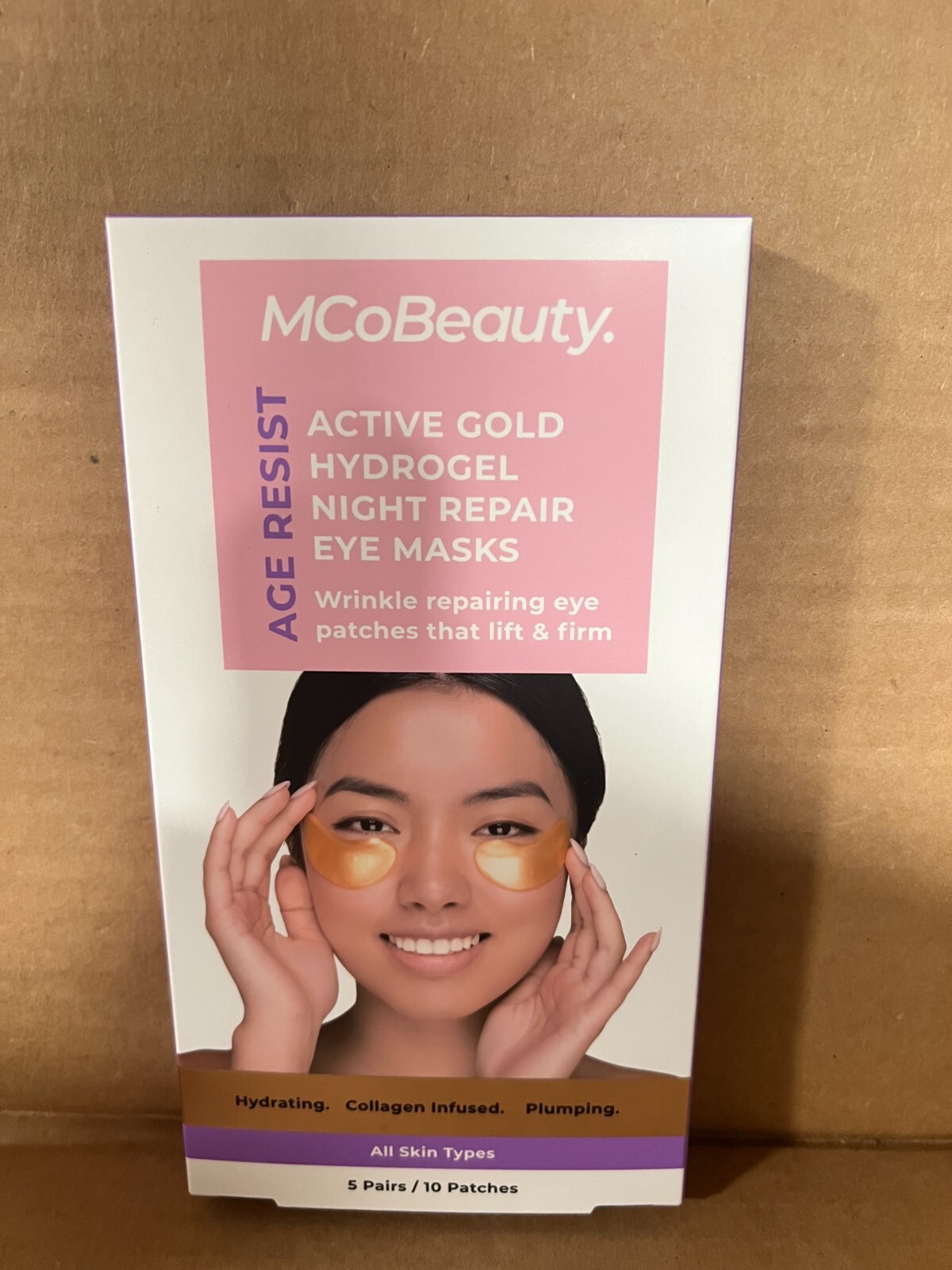 MCoBeauty Age Resist Active Gold Hydrogel Night Repair Eye Patches 5 Pairs