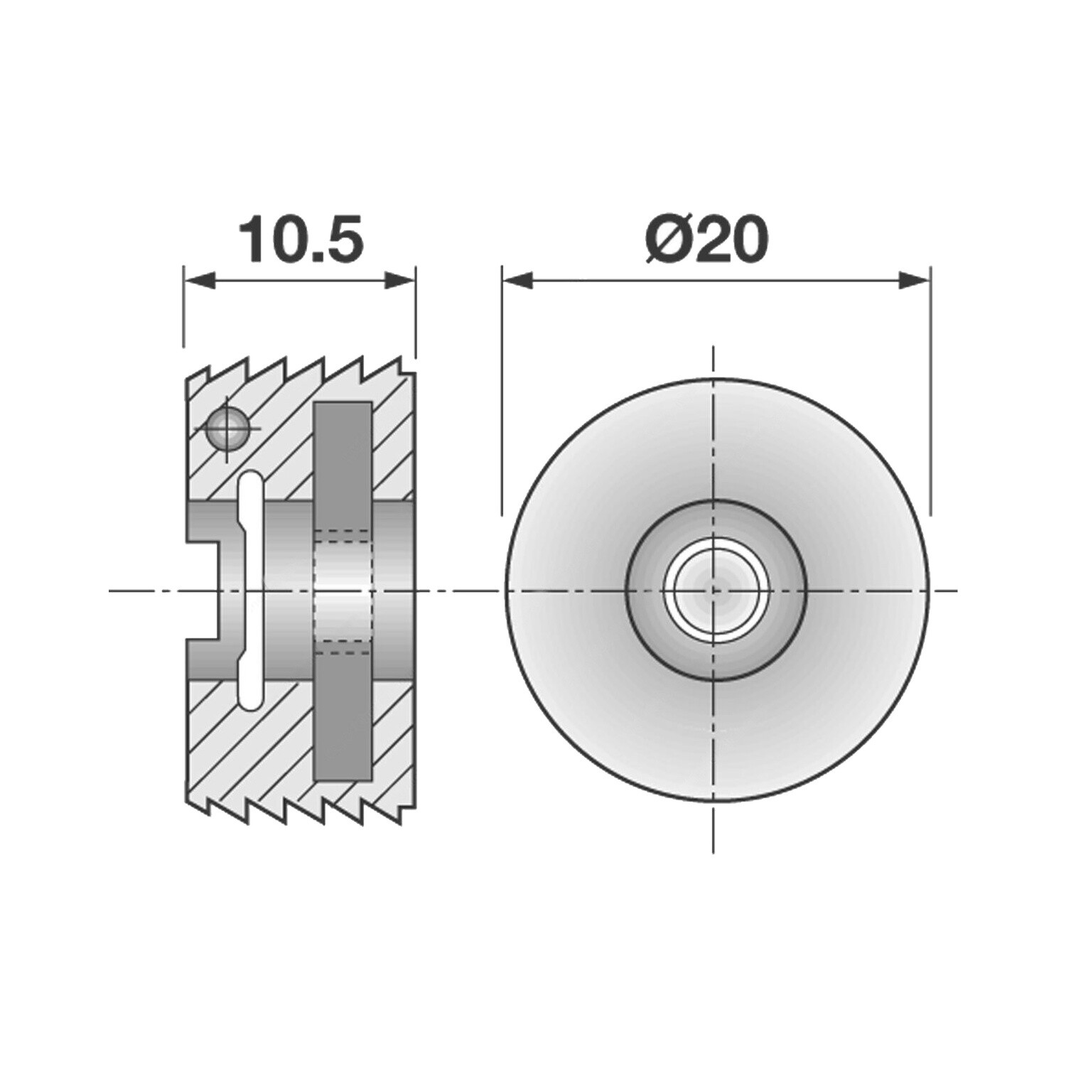 10 Pack Rok Hardware 20mm Diameter Plastic 4 Sided Drawer Front Adjuster 3/16"