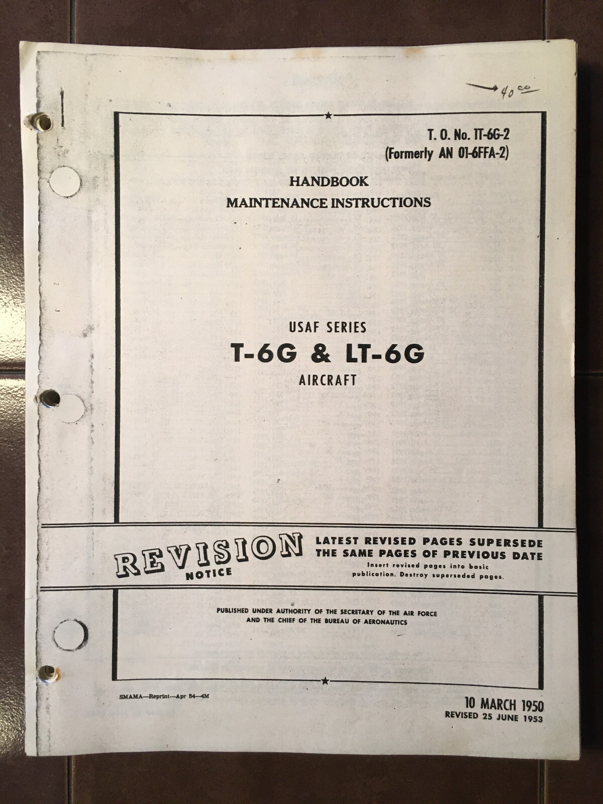 North American T-6G and LT-6G Service Manual