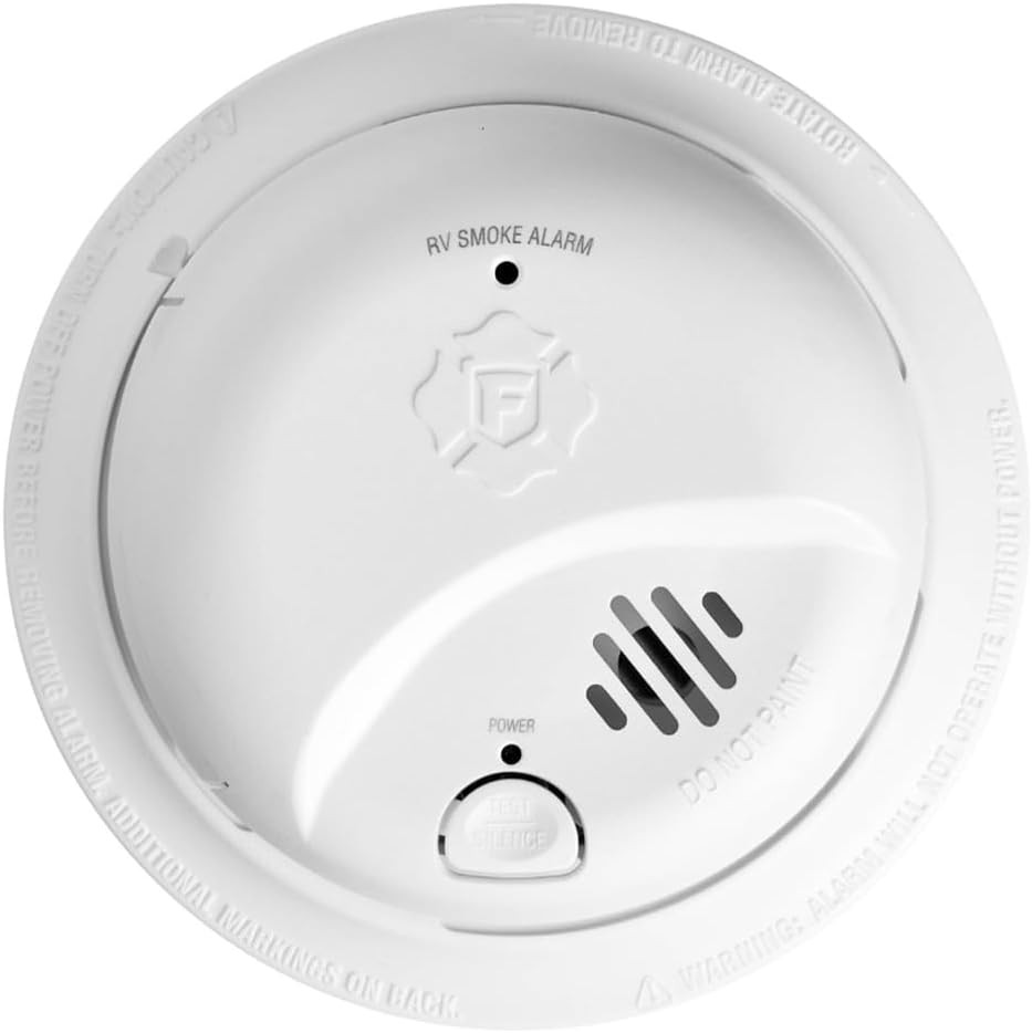 First Alert 1046846 SMI100RV RV Smoke Alarm Battery Operated Fire Detector