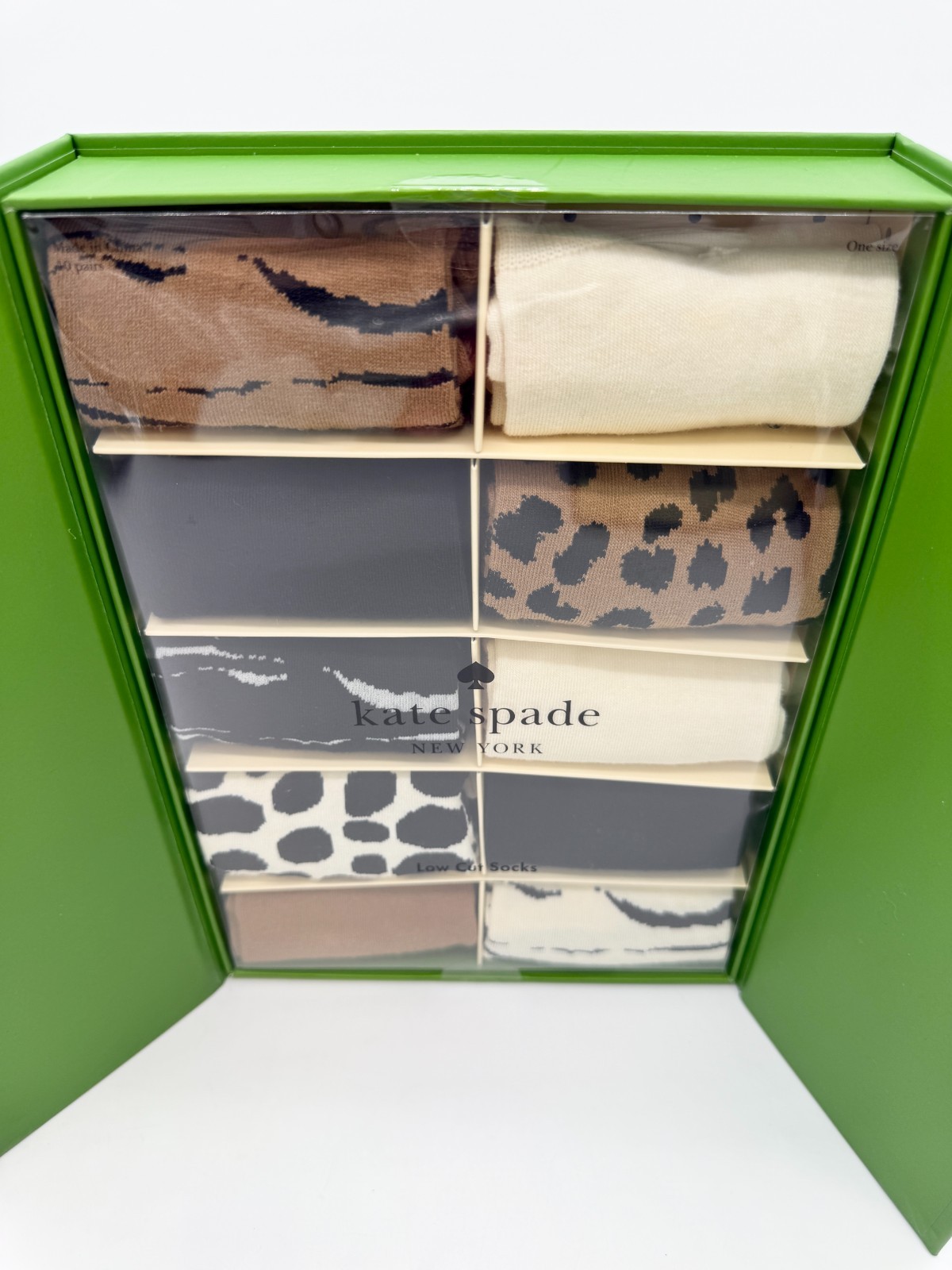 Kate Spade Gift Socks- 10 Pairs; Animal Print Socks; Kate Spade Gift For Friend