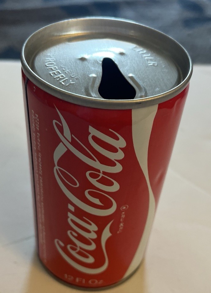 Coca-Cola Empty Pull Tab Steel 12oz Soda Can From Speedway Indiana