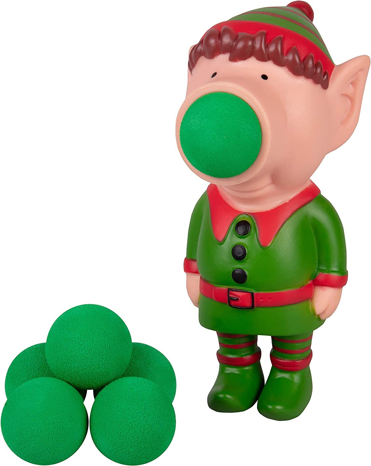 Hog Wild Holiday Christmas Elf Popper Toy -Squeeze & Shoot Foam Balls Up to 20ft