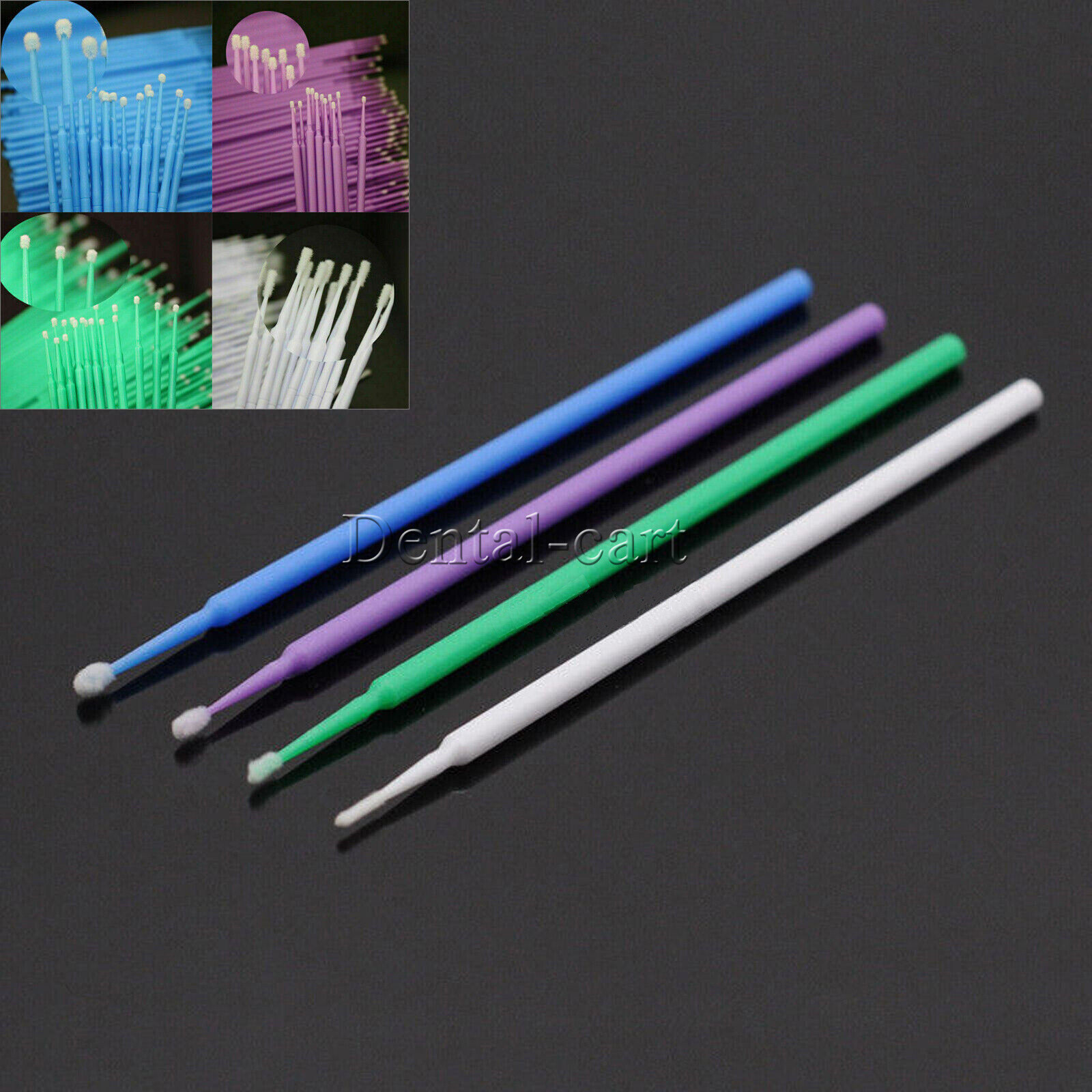 100Pcs Dental Micro Brush Disposable Materials Tooth Applicators 1.2/1.5/2.0/2.5