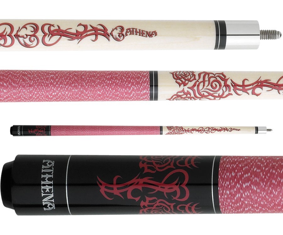 Athena ATH34 Two-Piece 58 in. Pink Billiards Pool Cue Stick 17-21 oz
