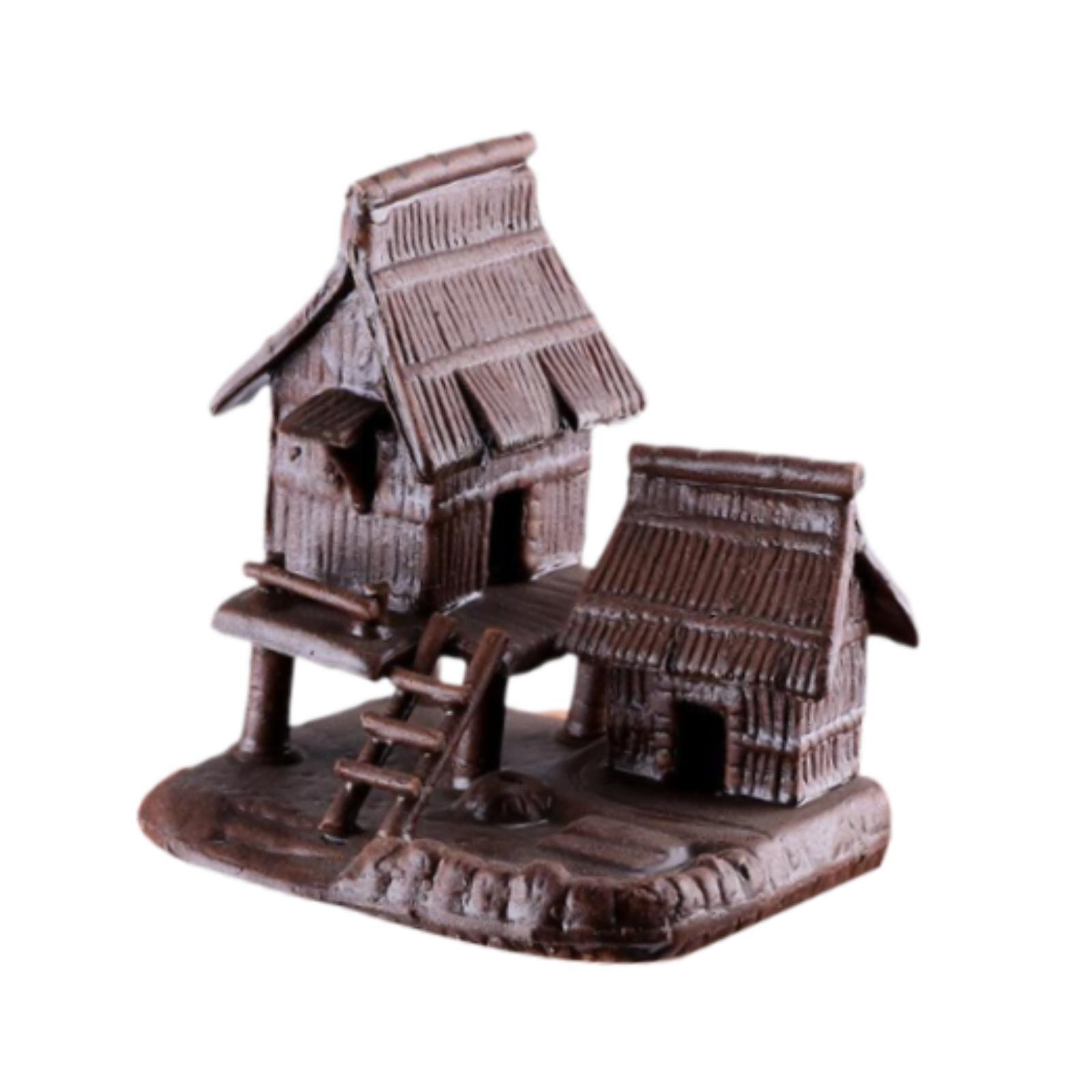 Aquarium Ornament Landscaping Traditional Chinese Building Sculpture Cave Hide