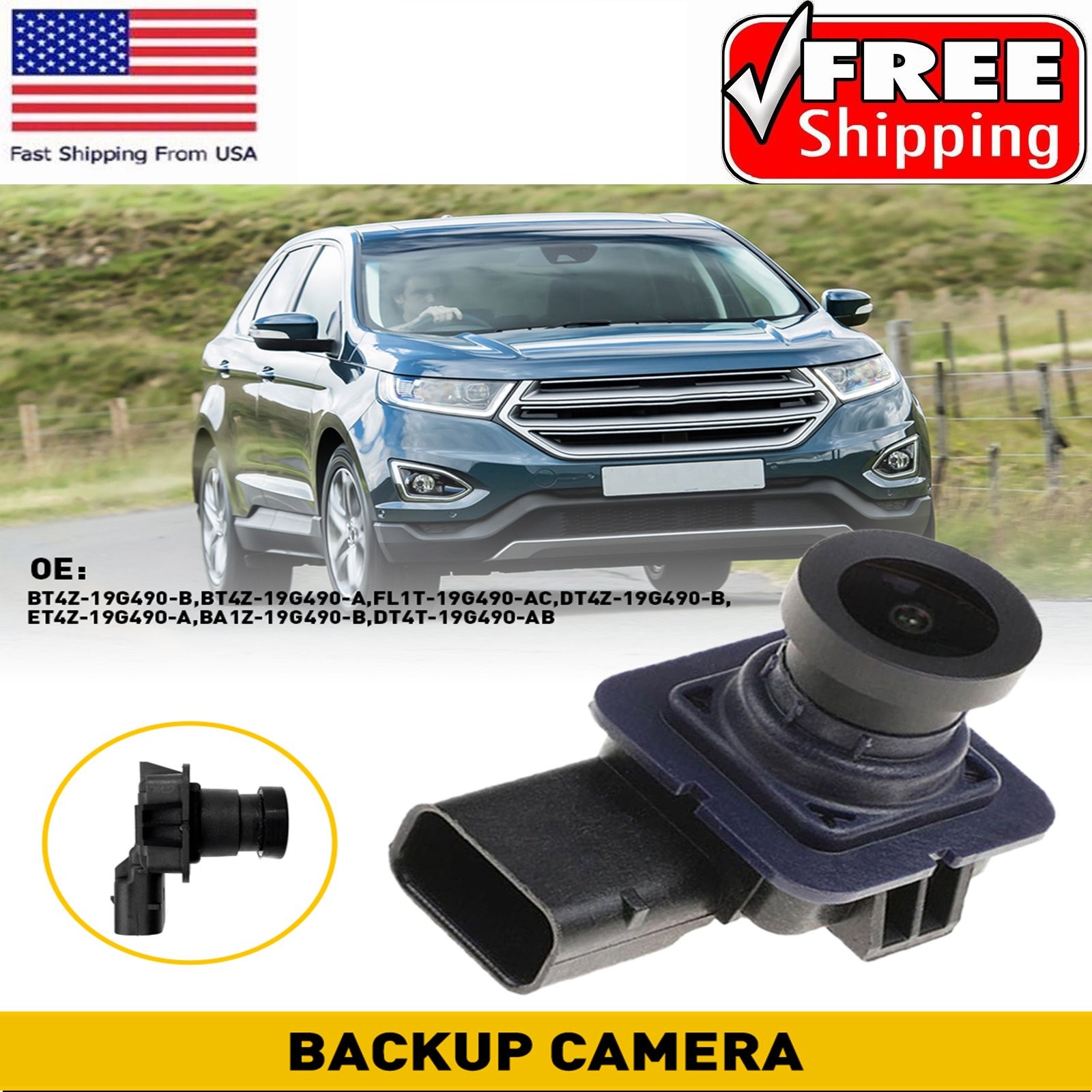 Rear View Reversing Backup Camera Replace For Ford Edge 2011-2014 Dt4T-19G490-Ab