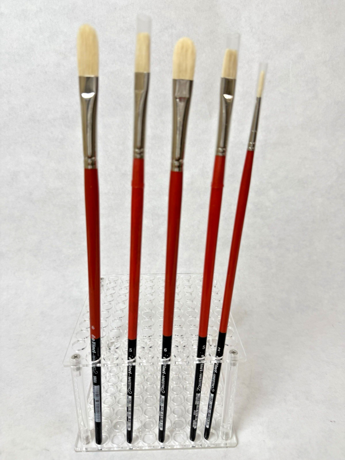 Da Vinci Oil & Acrylic Maestro 2 Brush Set of 5, Hog Bristle UNUSED. SEE PHOTOS.