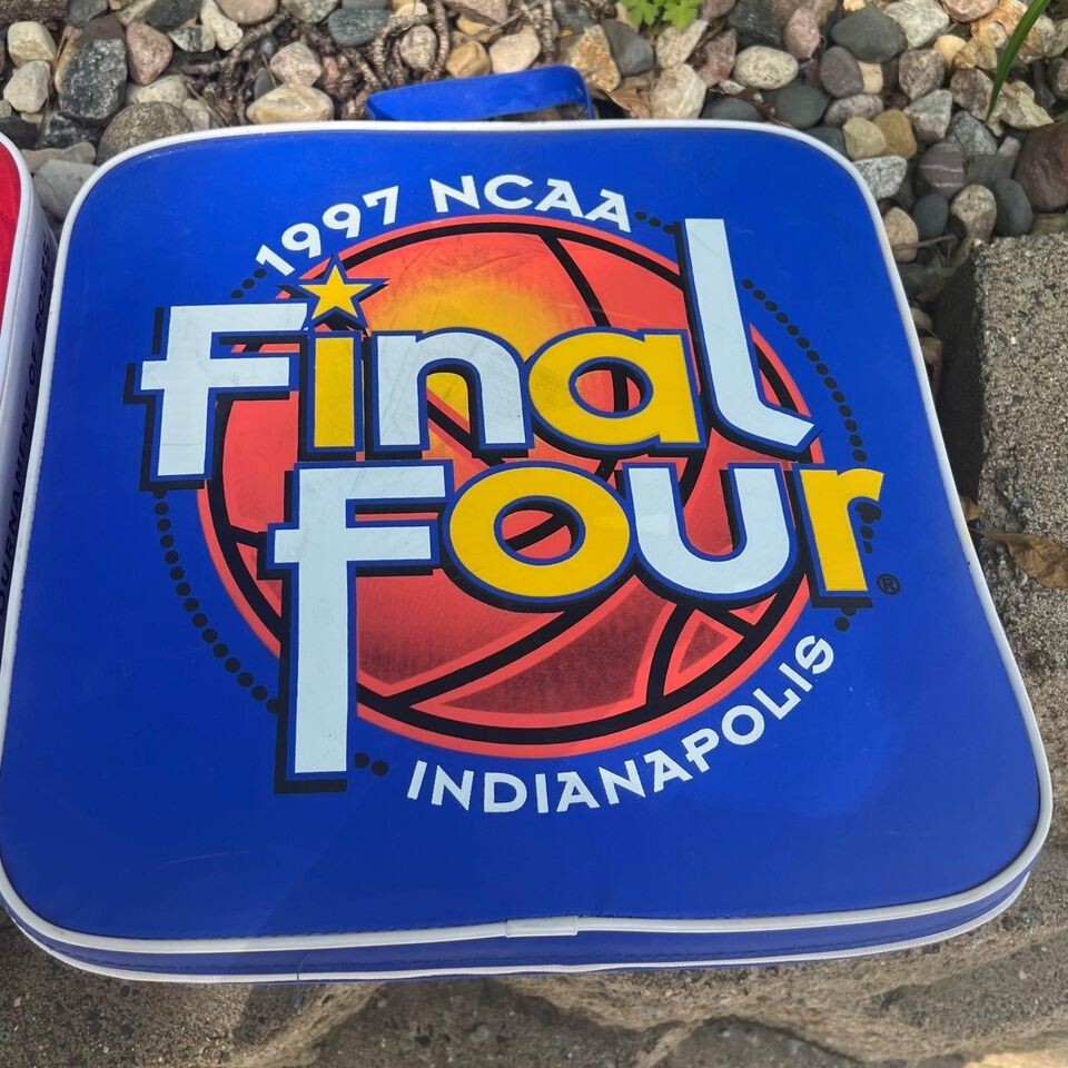 Vintage 1997 NCAA Final Four Indianapolis  Stadium Seat Cushion with Handle