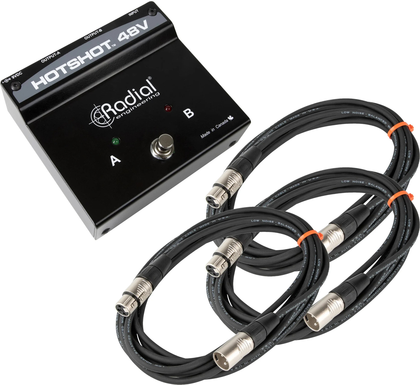 Radial Engineering DM1-HOTSHOT-CABLE-K Momentary Footswitch with 3x XLR Cables