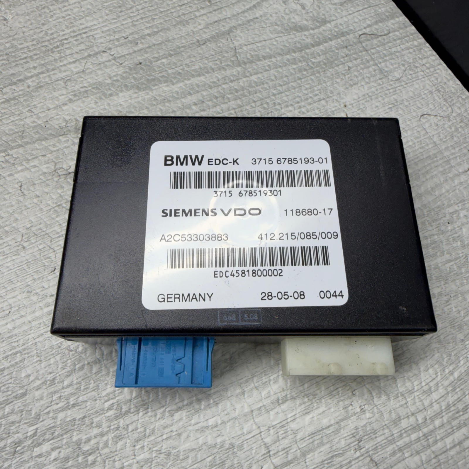 2008-2013 BMW M3 E92 E93 EDC K DAMPER SUSPENSION CONTROL MODULE UNIT OEM 6785193