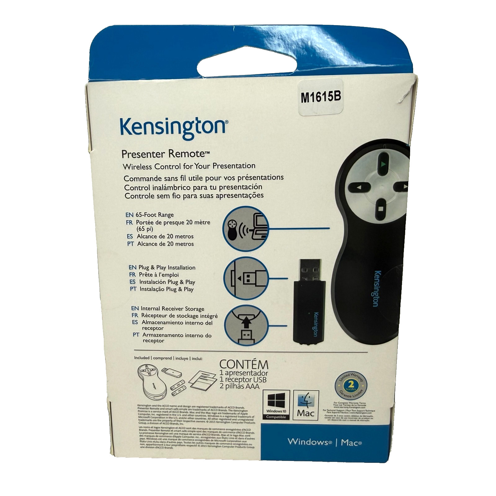 Kensington Wireless Remote Presenter Windows Mac Brand New