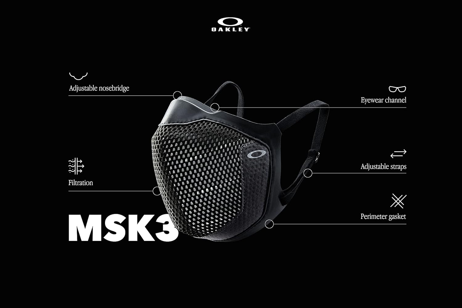 Oakley Reusable Msk3 Anti-fog Face Mask