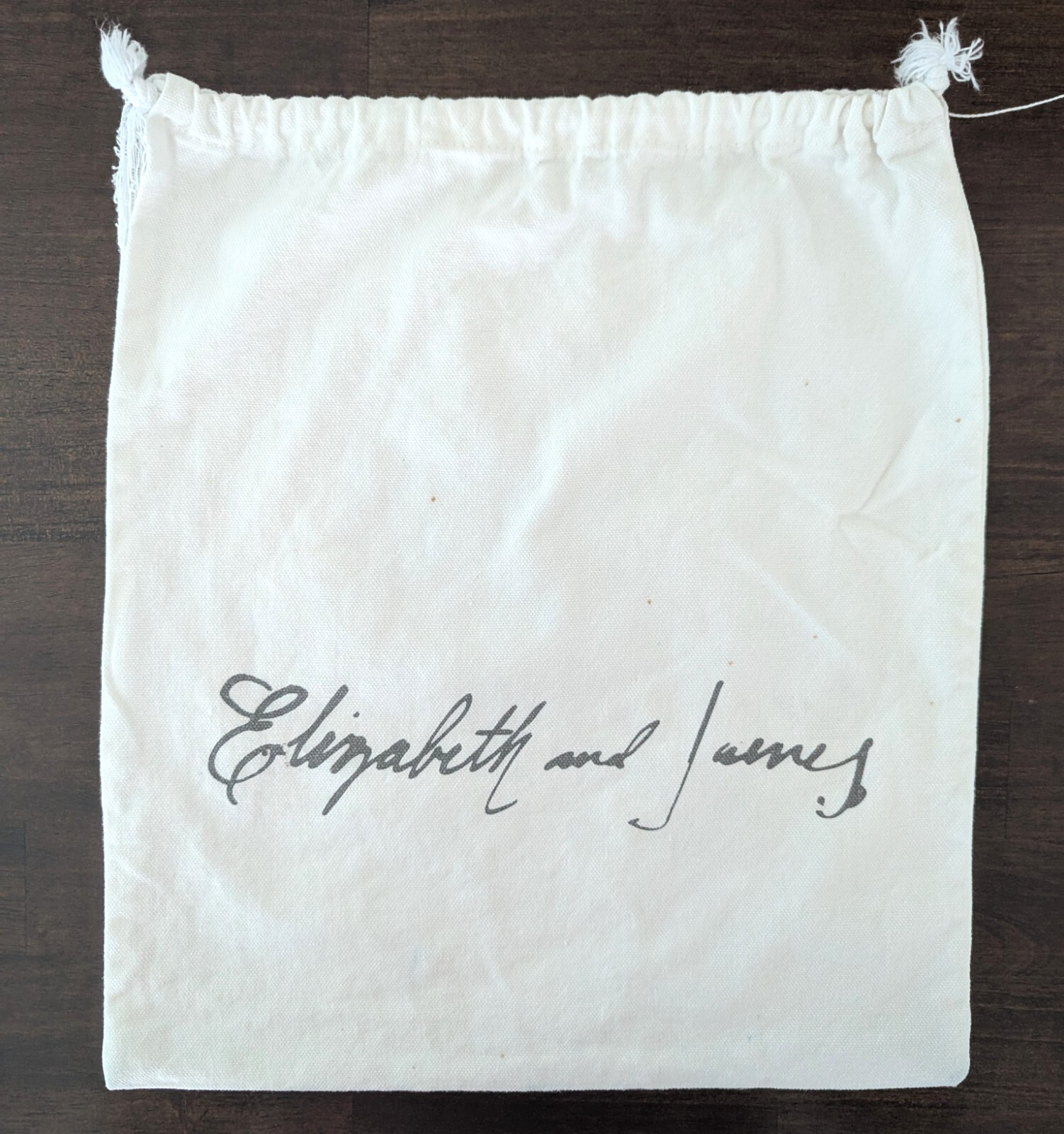 Elizabeth and James Dust Bag 12 1/2" x 14"