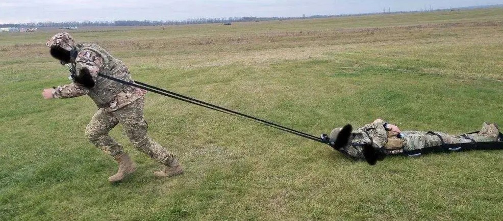 Evacuation plastic stretcher drag (220 cm x 50 cm)