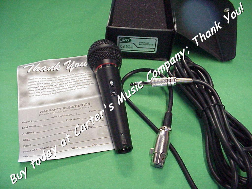 Vocal Microphone ~ SHS Audio ~ OM-250H ~ Live Band ~ DJ ~ Karaoke ~ Hi-Z ~ NEW
