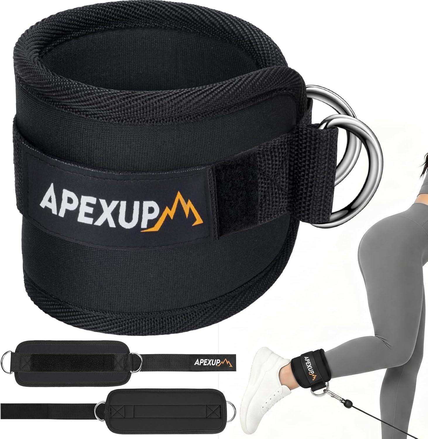 Neoprene Ankle Strap with Adjustable Fit for Cable Machine Workouts