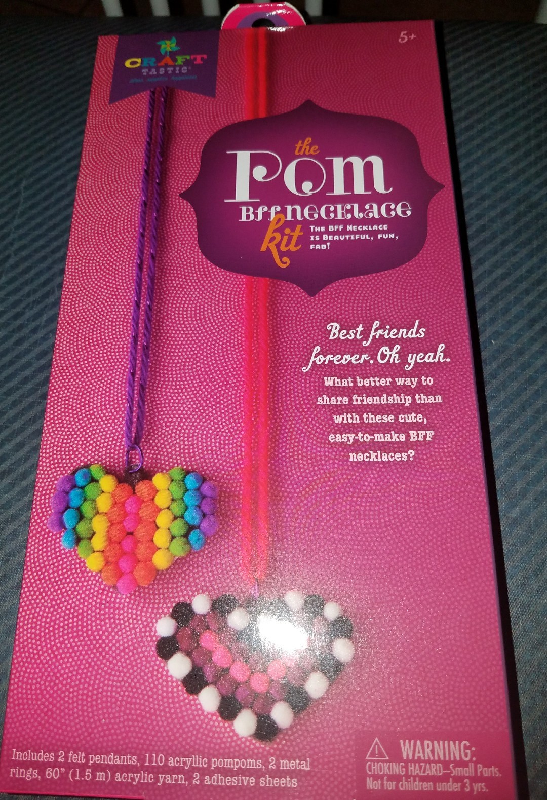 Craft-tastic Pom BFF Necklace Kit [New in Box]