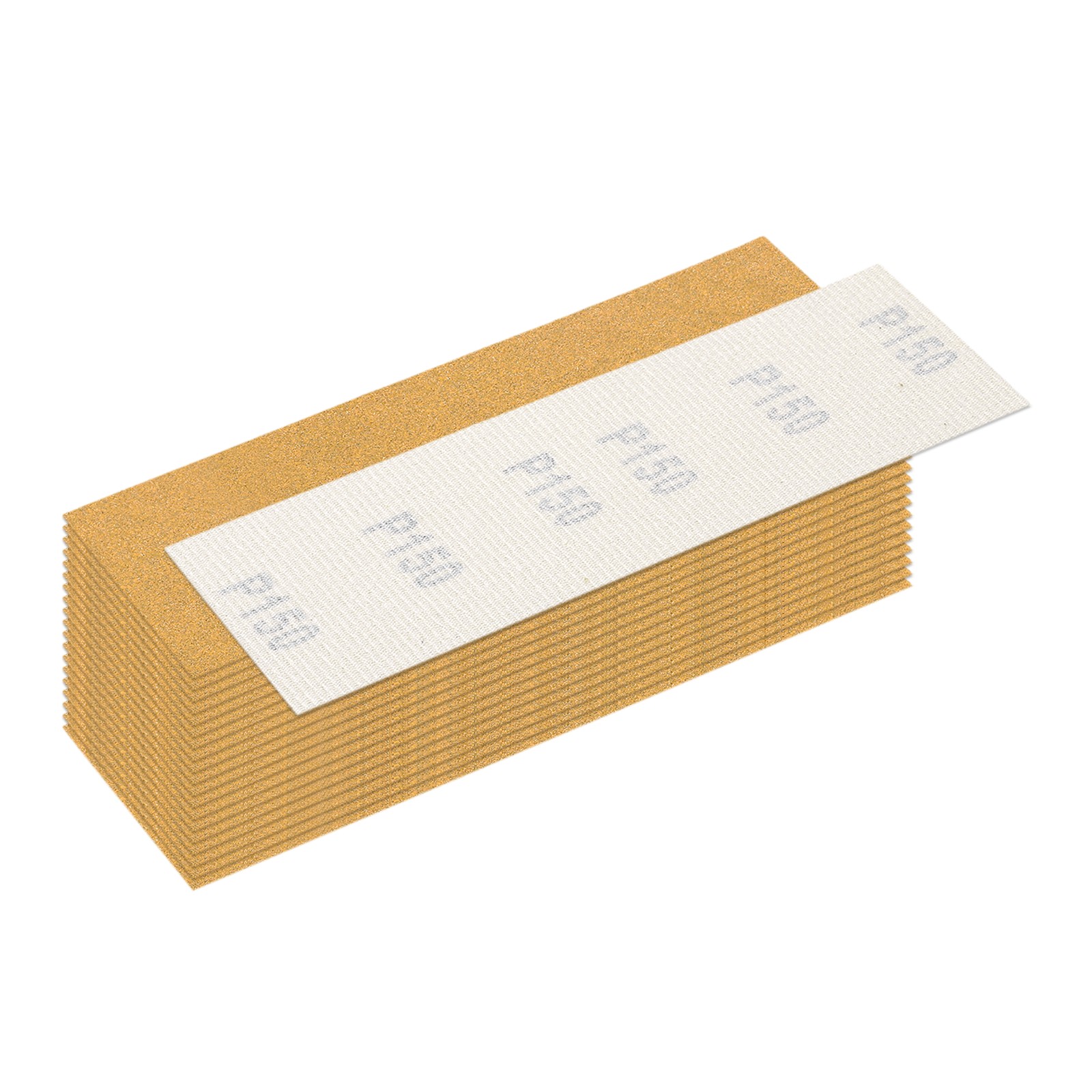 20 Pcs 150 Grit Dry Sandpapers, 2.75 x 9 Inch Sand Papers, Gold