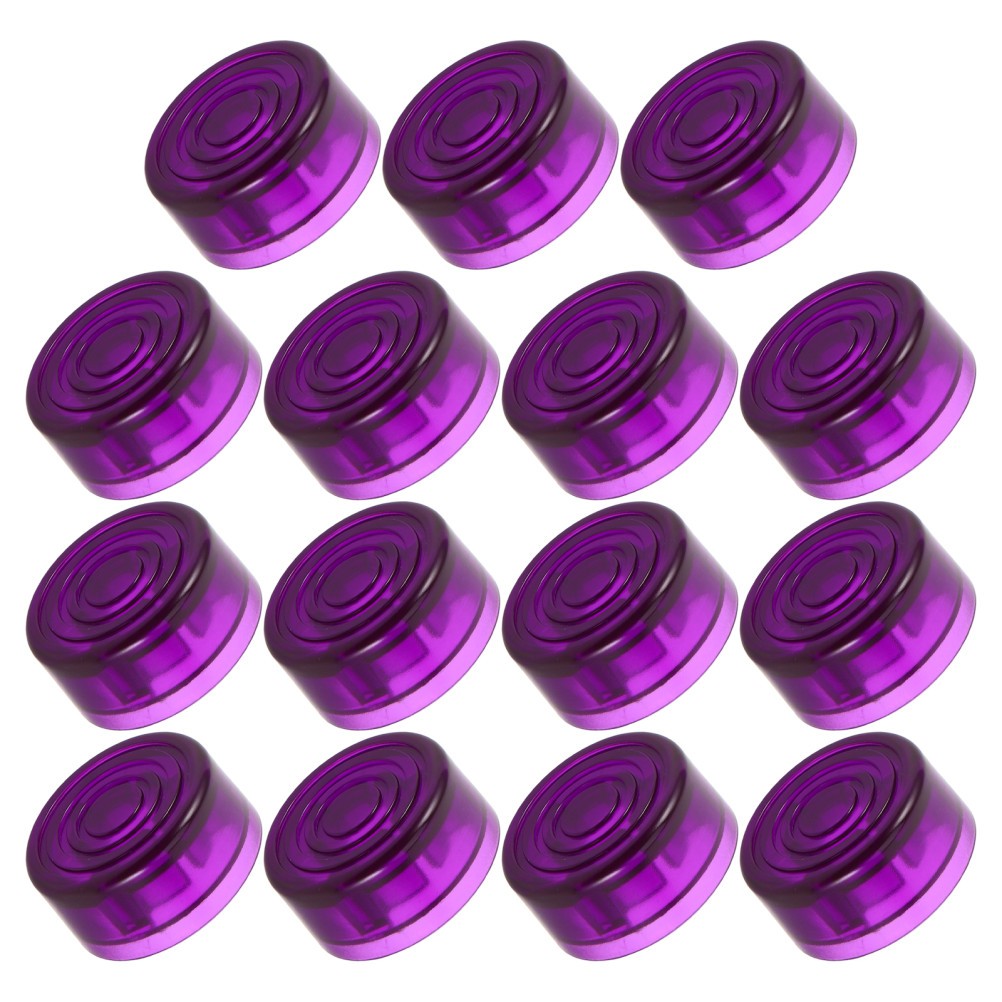 15Pcs Reusable Plastic Guitar Pedal Knobs ABS Purple Footswitch Protection Caps