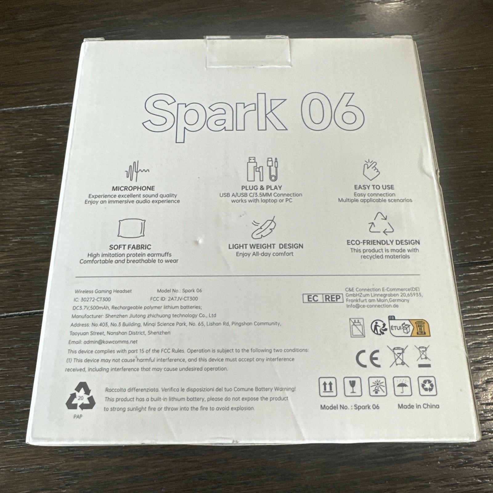 Masajoy Spark 06 Wireless Headset Mic, Gaming Bluetooth Headphones