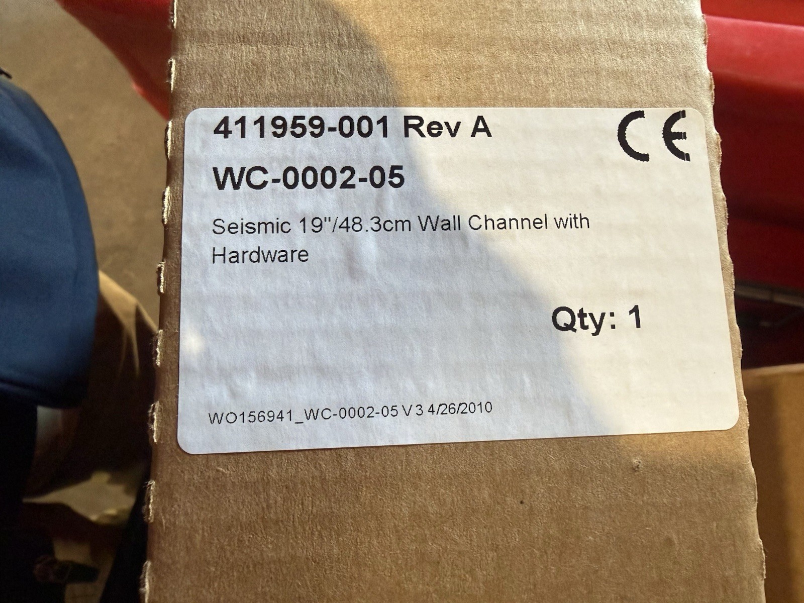 Seismic  PolyMount  19" / 48.3CM WC-0002-05 CHANNEL (NEW)