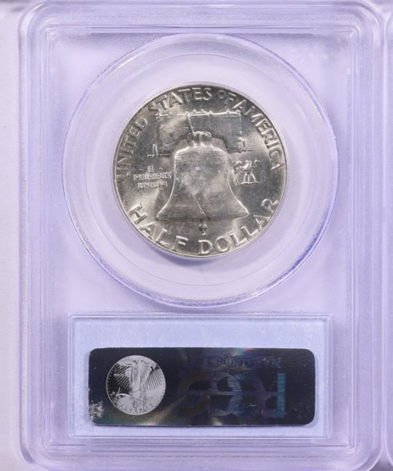 1955 FRANKLIN HALF DOLLAR PCGS MS65 FBL