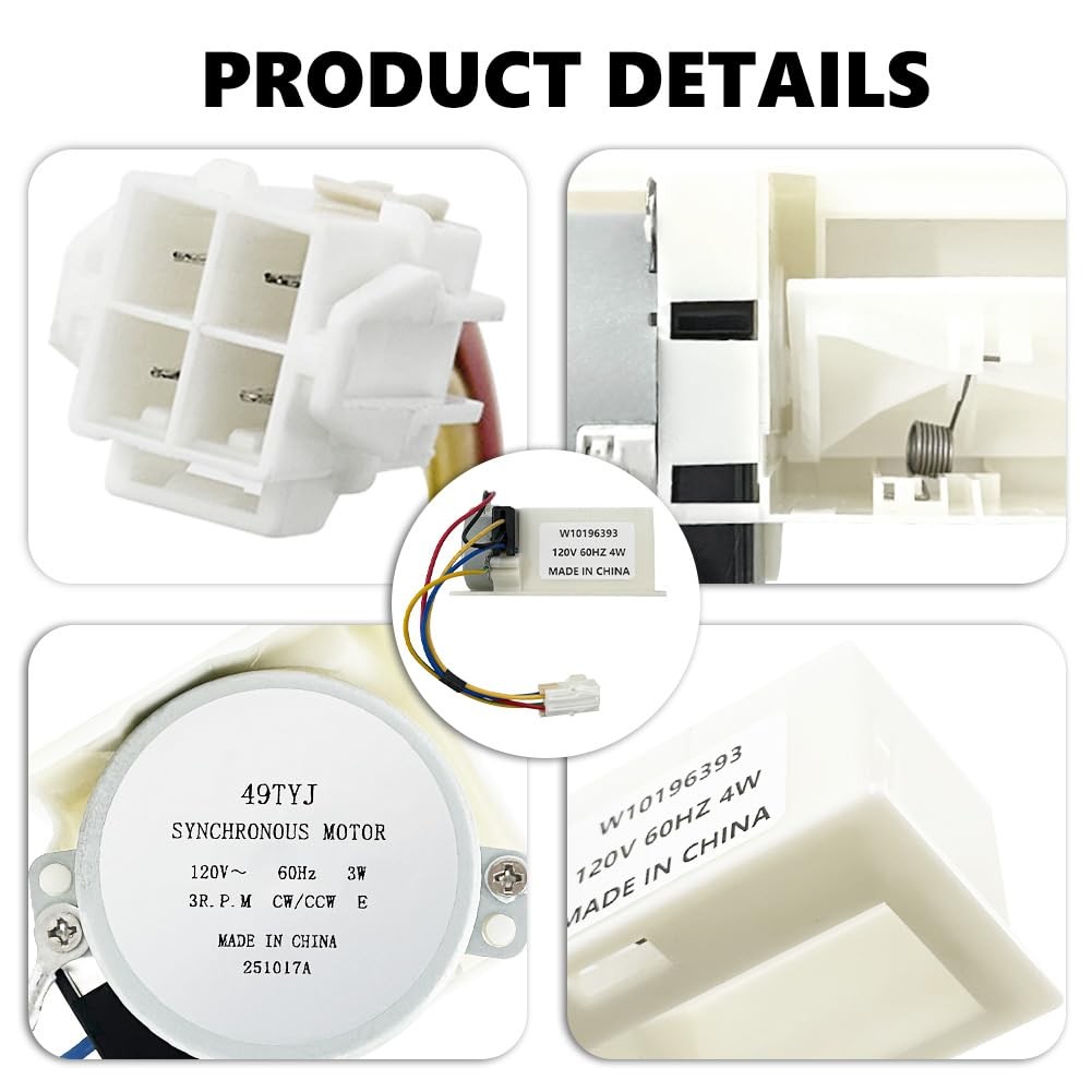 GYOFFULL WPW10196393 Refrigerator Air Damper Control Assembly Compatible...