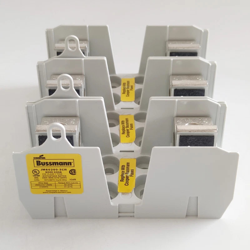 FOR BUSSMANN JM60200-3CR 600V Class J Fuse Block
