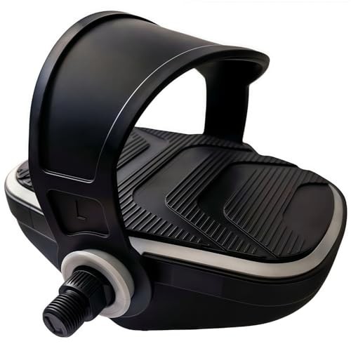 Pro Spin Bike Pedals with Adjustable Straps - 9/16" Spindle for