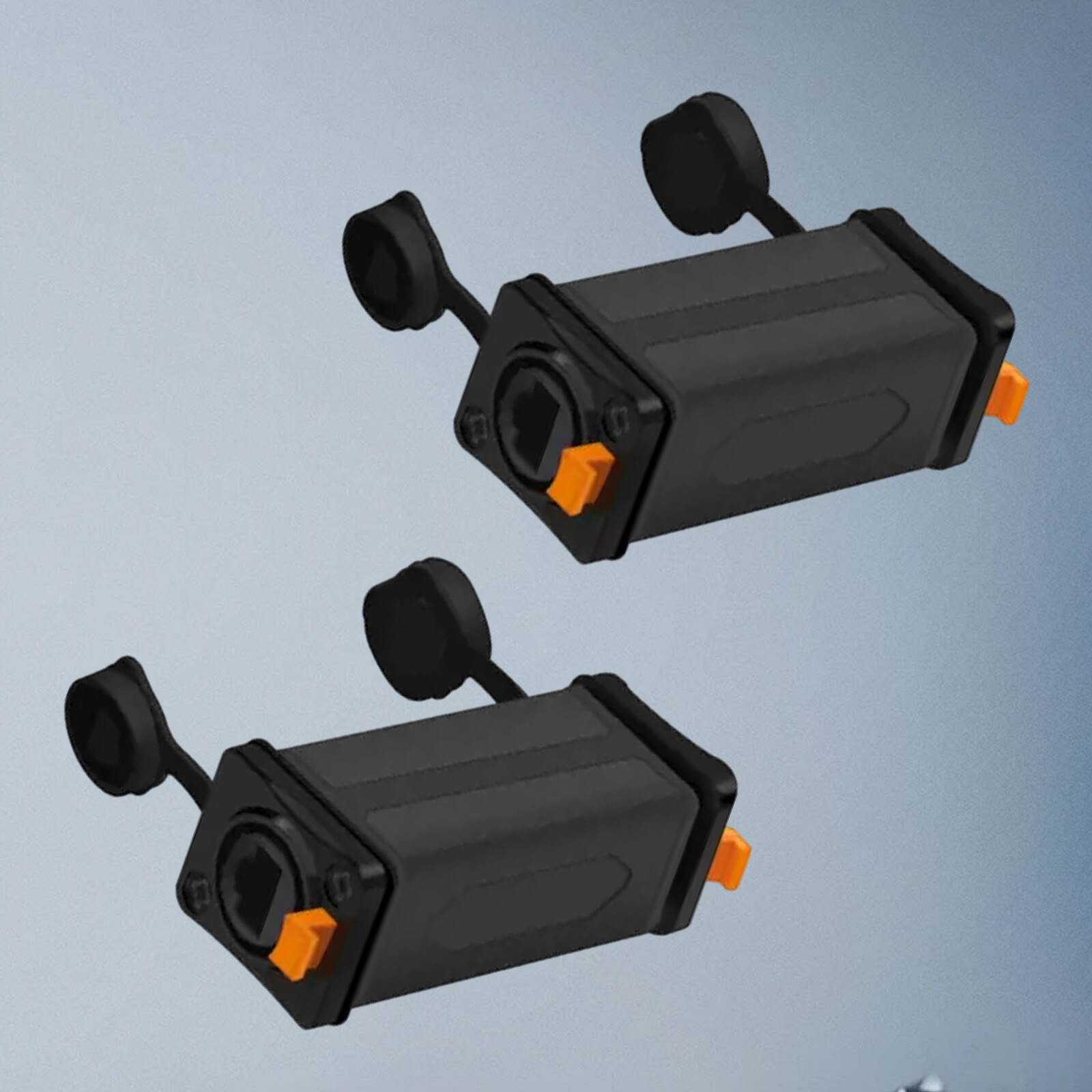 2PCS RJ45 Tactical Cat5 Ethernet EtherCon Coupler IP65 Barrel Female Coupler 6A