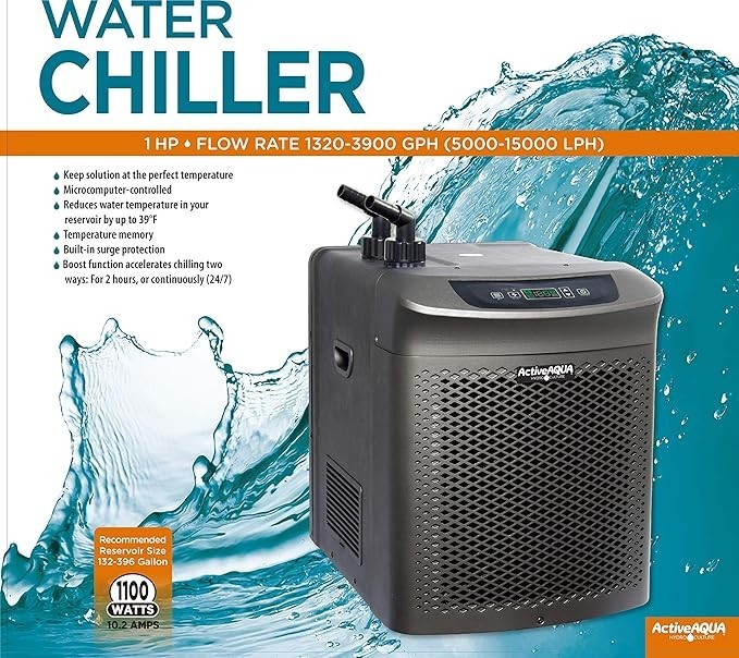 Active Aqua Hydroponic Water Chiller Cooling System 250 Gallons AACH100HP