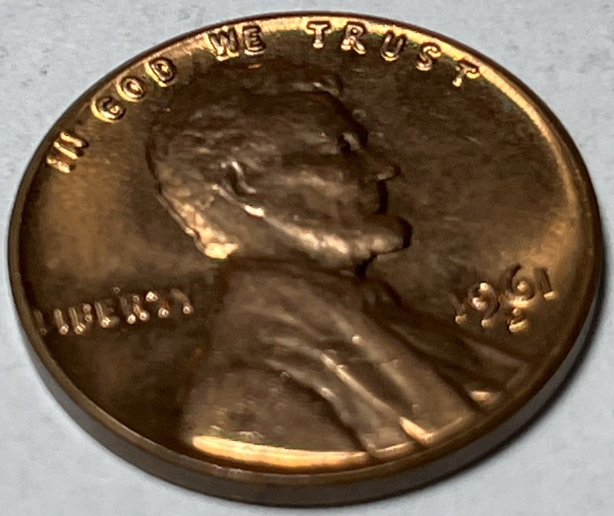 1961D Lincoln Penny Error No Visible VDB Uncirculated