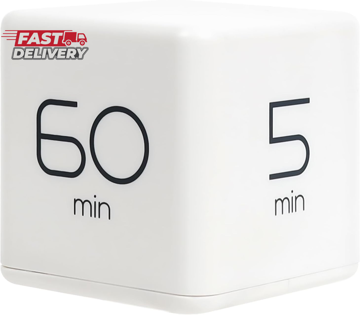 Mooas Cube Timer (White), Timers Cube Flip Block Timers Productivity Gravity Sen