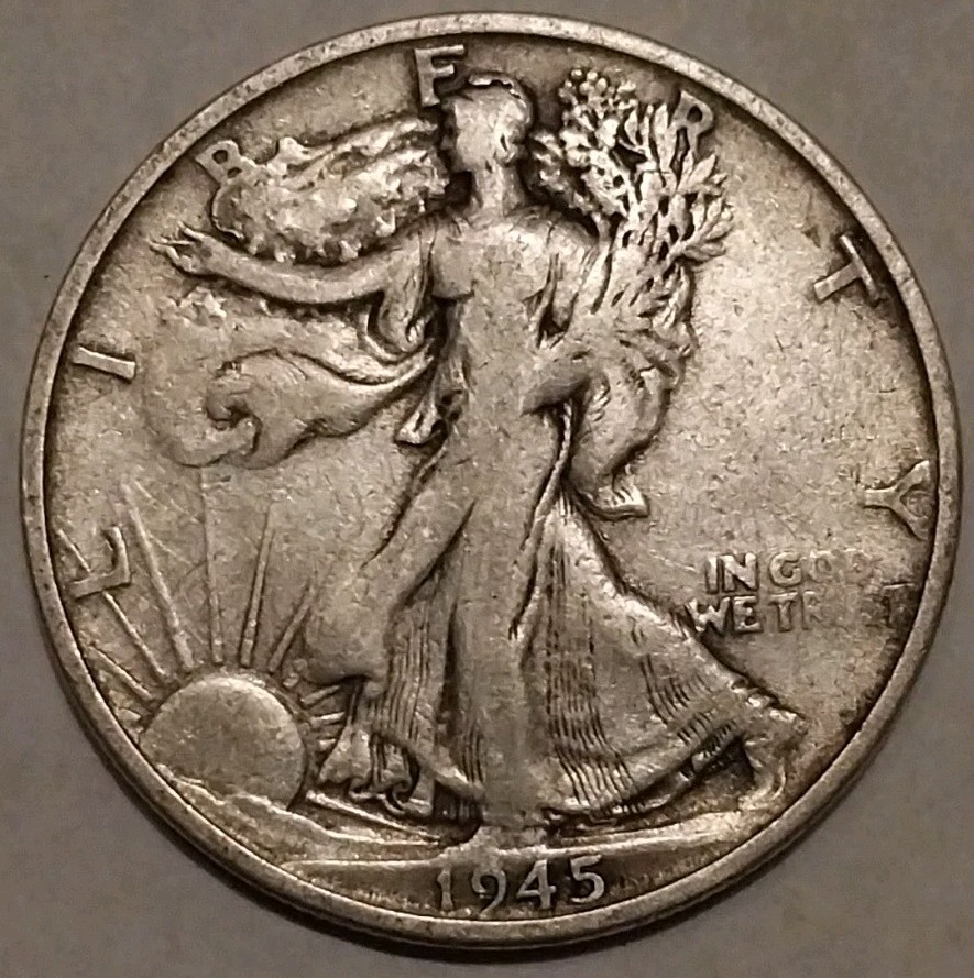 1945 S Walking Liberty Half Dollar