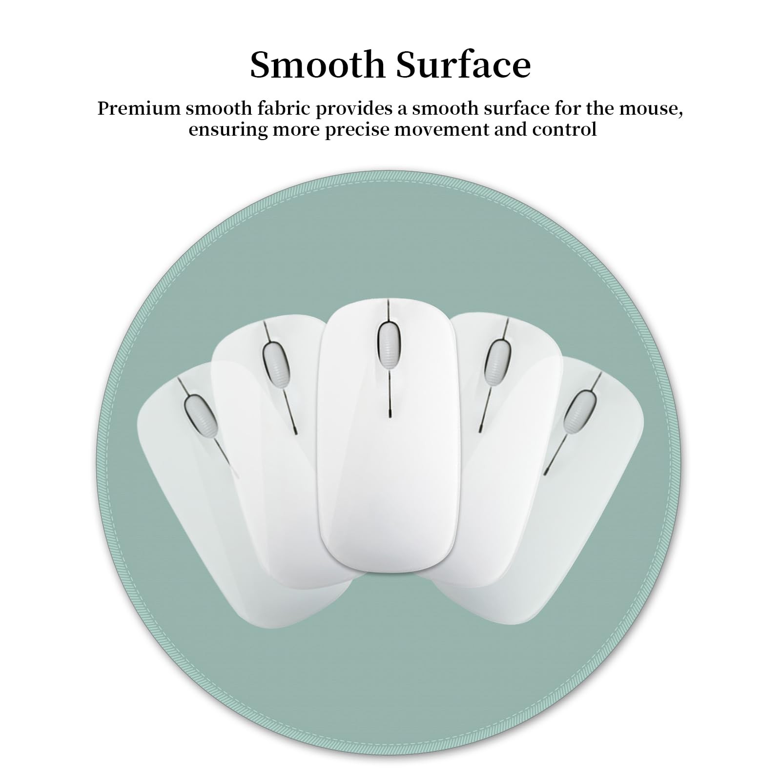 Mouse Pad for Desk, Small Cute Mousepad with Non-Slip Base, Round Mouse Pads ...