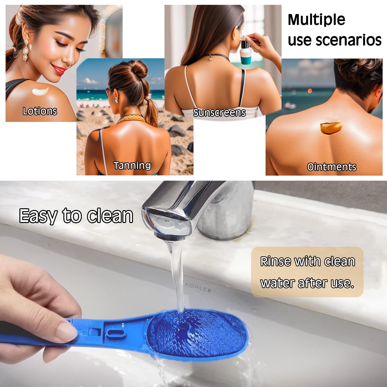 SFFTCYY&ZGTJ Lotion Applicator for Back,Applicator to Put on M, Blue7