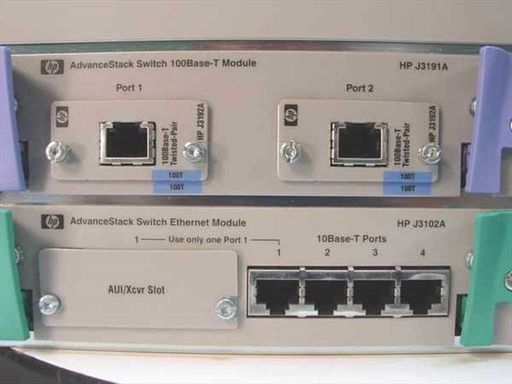 HP J3100A AdvanceStack Switch 2000 J3191A J3102A J3109A J3136A Modules