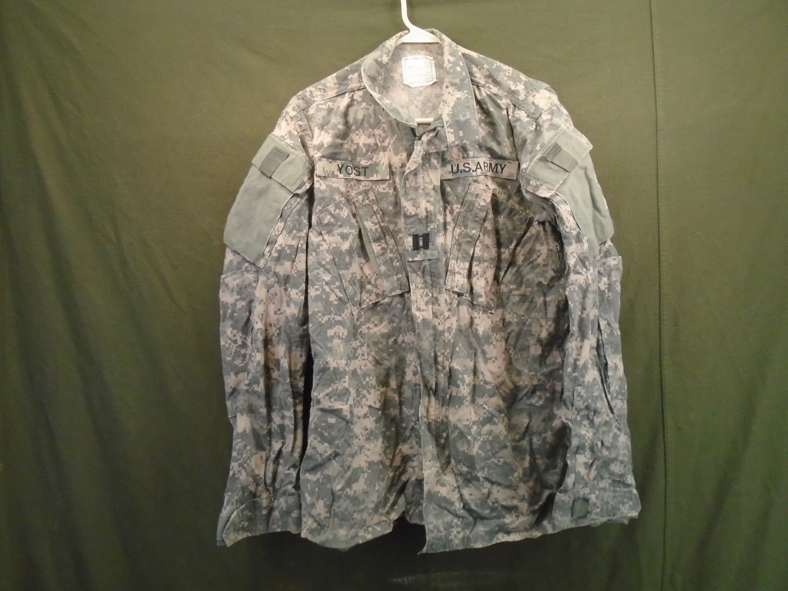 US Military Army Combat Uniform ACU Coat FR Shirt Small Long 2005 Yost 299-T