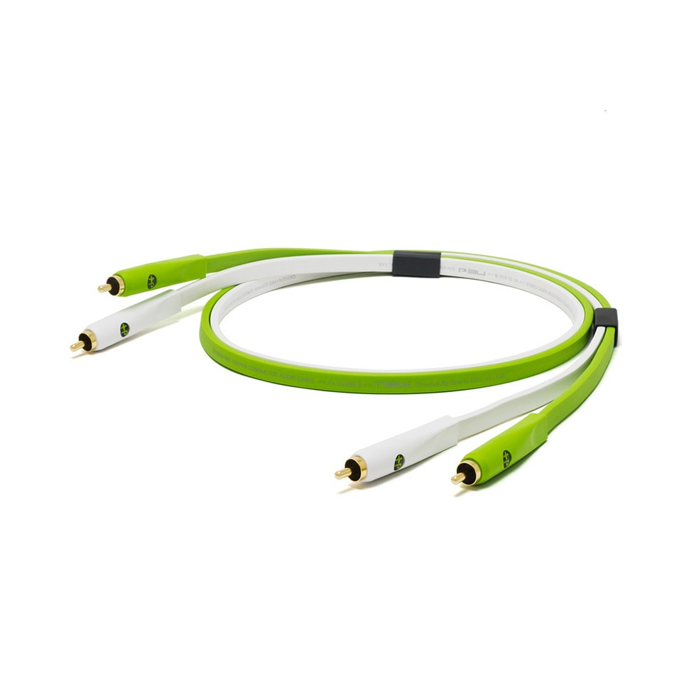 Neo d+ - Stereo RCA to Stereo RCA Cable (RCA-RCA), Class B, 1m Length Green