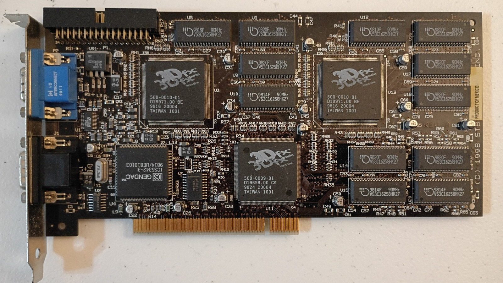 Voodoo 2 1000 3Dfx V2-1000 GPU Graphics Card