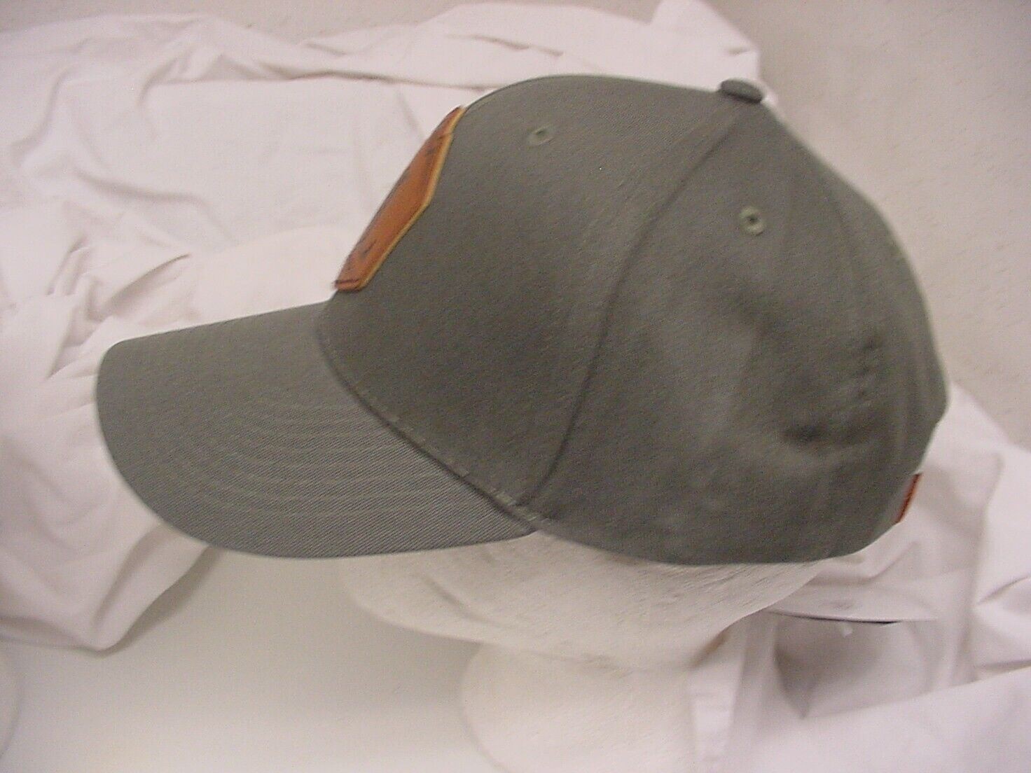 2 COUNT LOT OL OUTDOOR LIFE GUIDELIFE ARMY GREEN & CHARCOAL HAT LEATHER LOGO NEW
